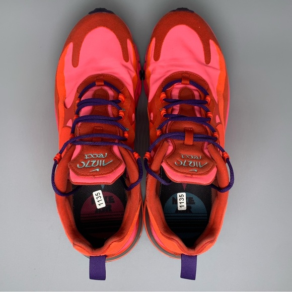 Nike Air Max 270 React Mystic Red Shoes AT6174-600 Women's Sz 10 - Picture 4 of 10